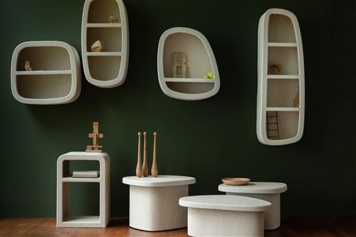 Mesa auxiliar 'Veda' 35cm - Beige