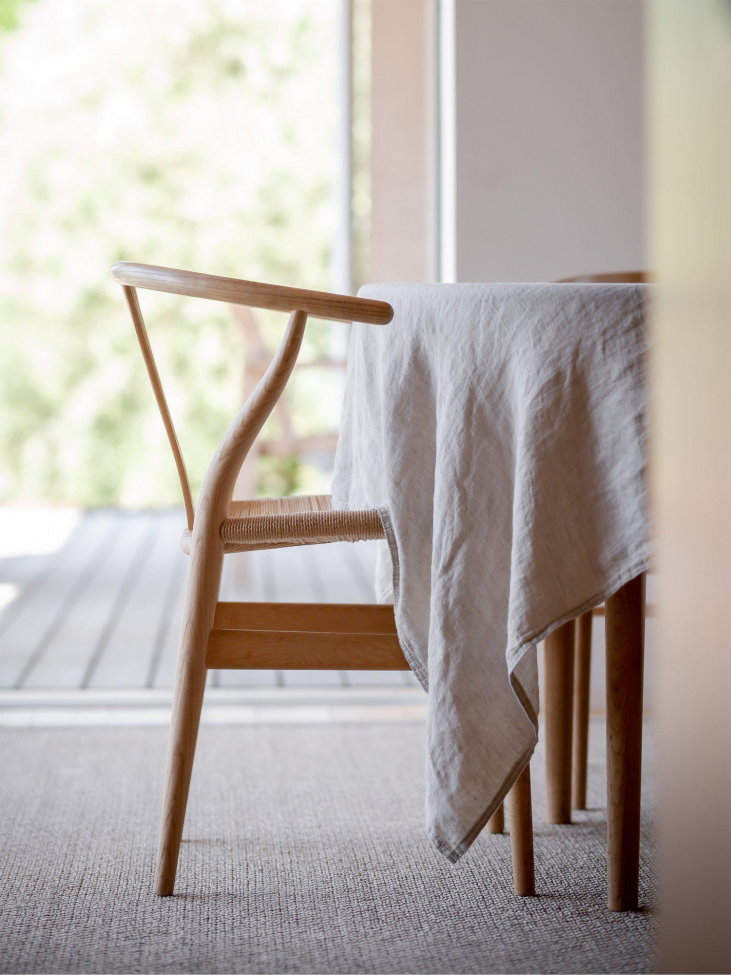 Mantel 'Julie' 145x280 - Lino/Blanco