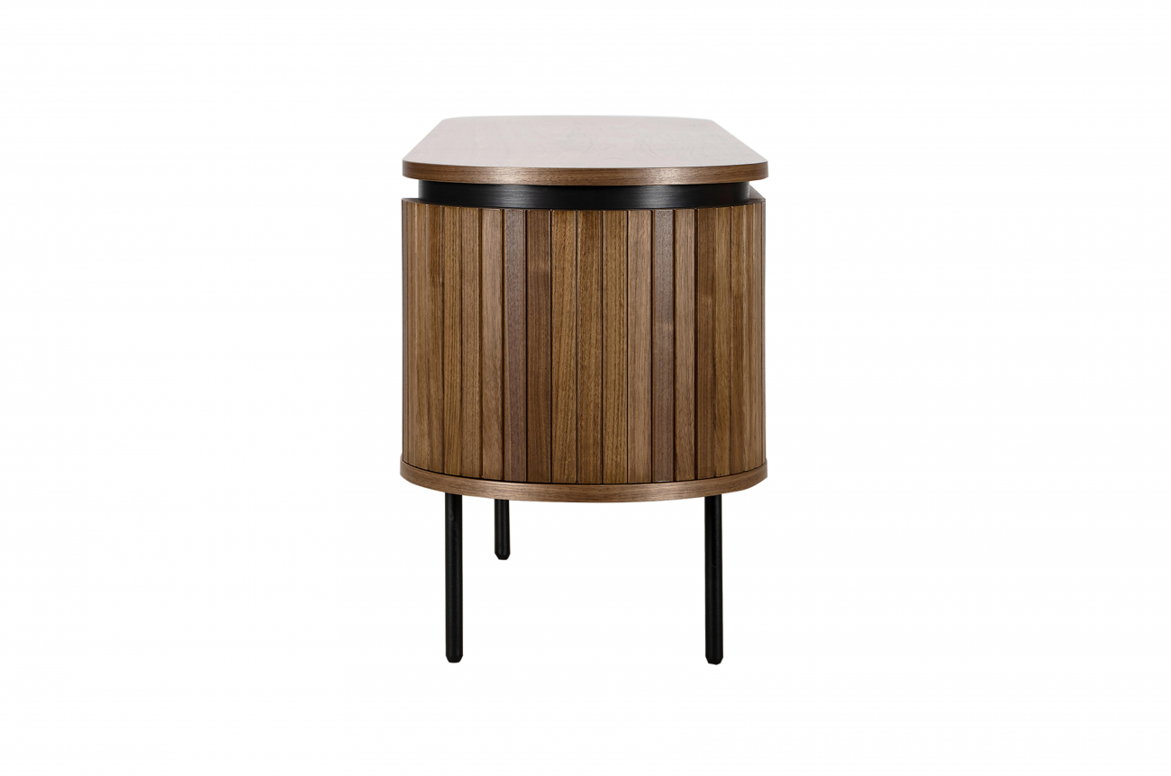 Mueble TV 'Kärra' 200x40cm - Nogal/Negro