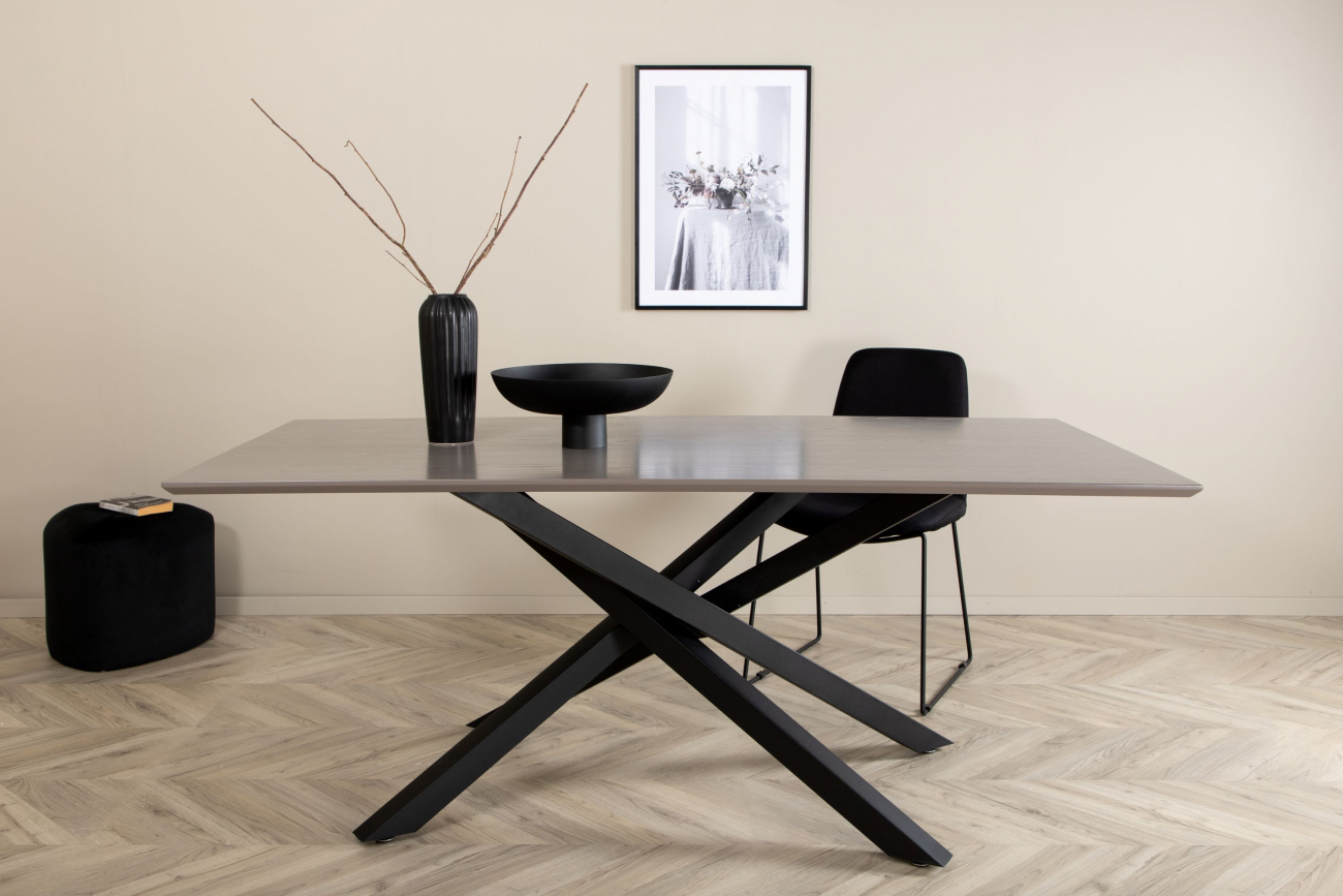 Mesa de comedor 'Skellefteå' 180x90cm - Negro