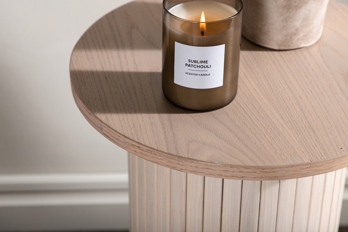 Mesa auxiliar 'Barkaby' Redonda 40cm- Beige