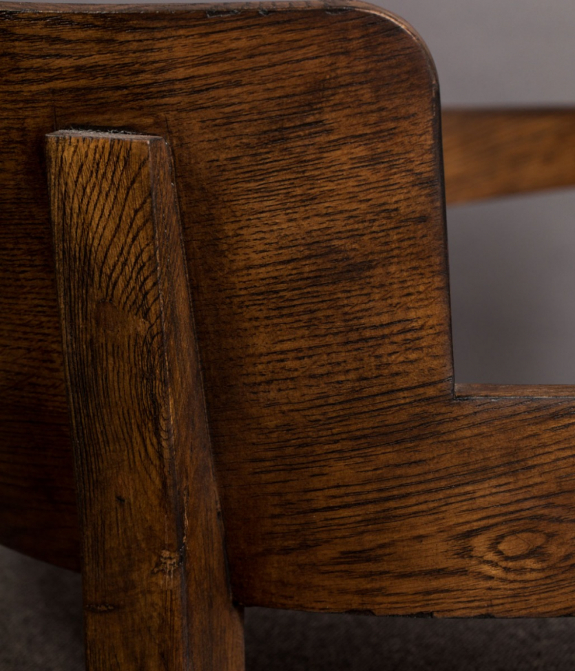 Sillón 'Duran' - Gris/Marrón