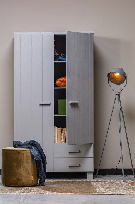 Armario 'Dennis' con cajones - Gris hormigón