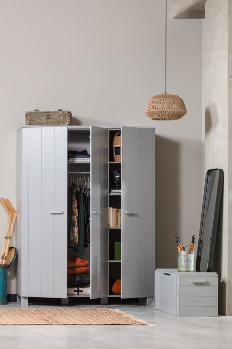 Armario 'Dennis' 3 puertas - Gris hormigón