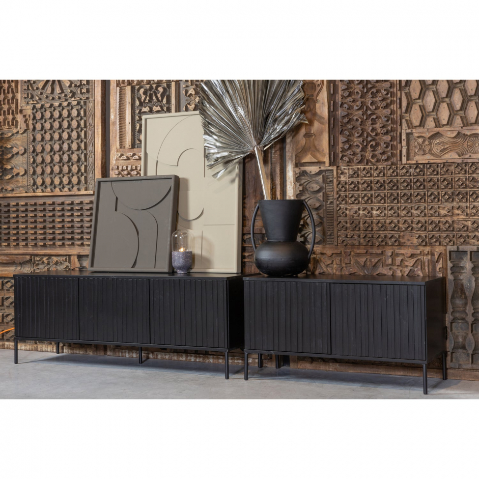 Mesa de TV 'New Gravure' 100 cm - Negro/Negro