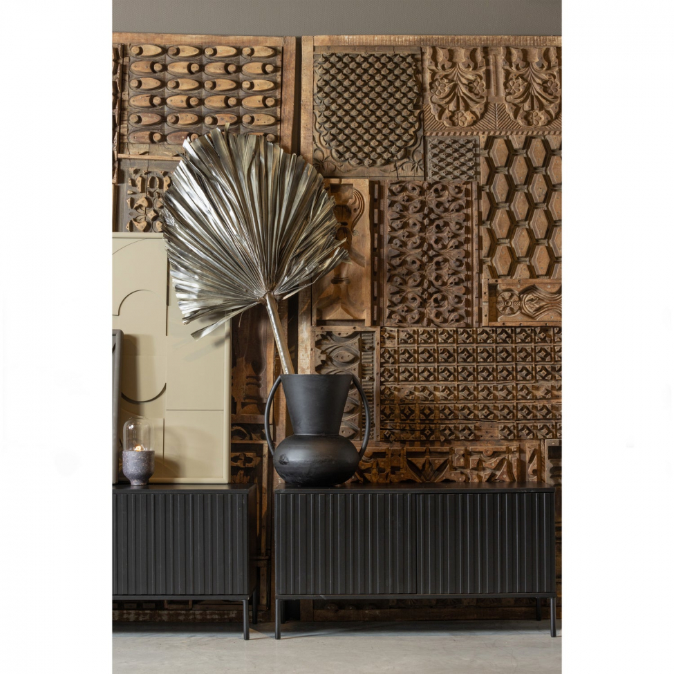 Mesa de TV 'New Gravure' 150 cm - Negro/Negro