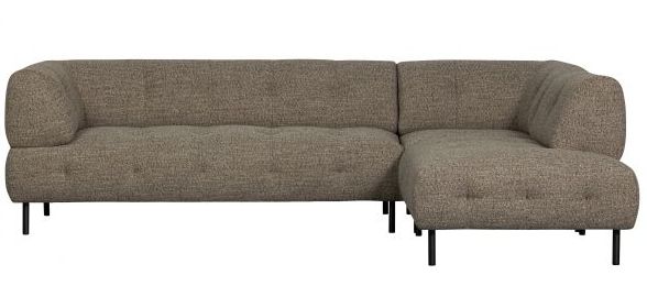 Sofá de esquina derecho 'Lloyd' - Marrón oscuro