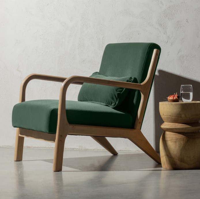 Sillón 'Mark' - Terciopelo verde