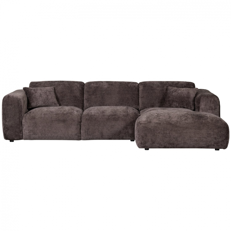 Sofá 'Cloud' 3 plazas chaise longue derecha - Marrón oscuro