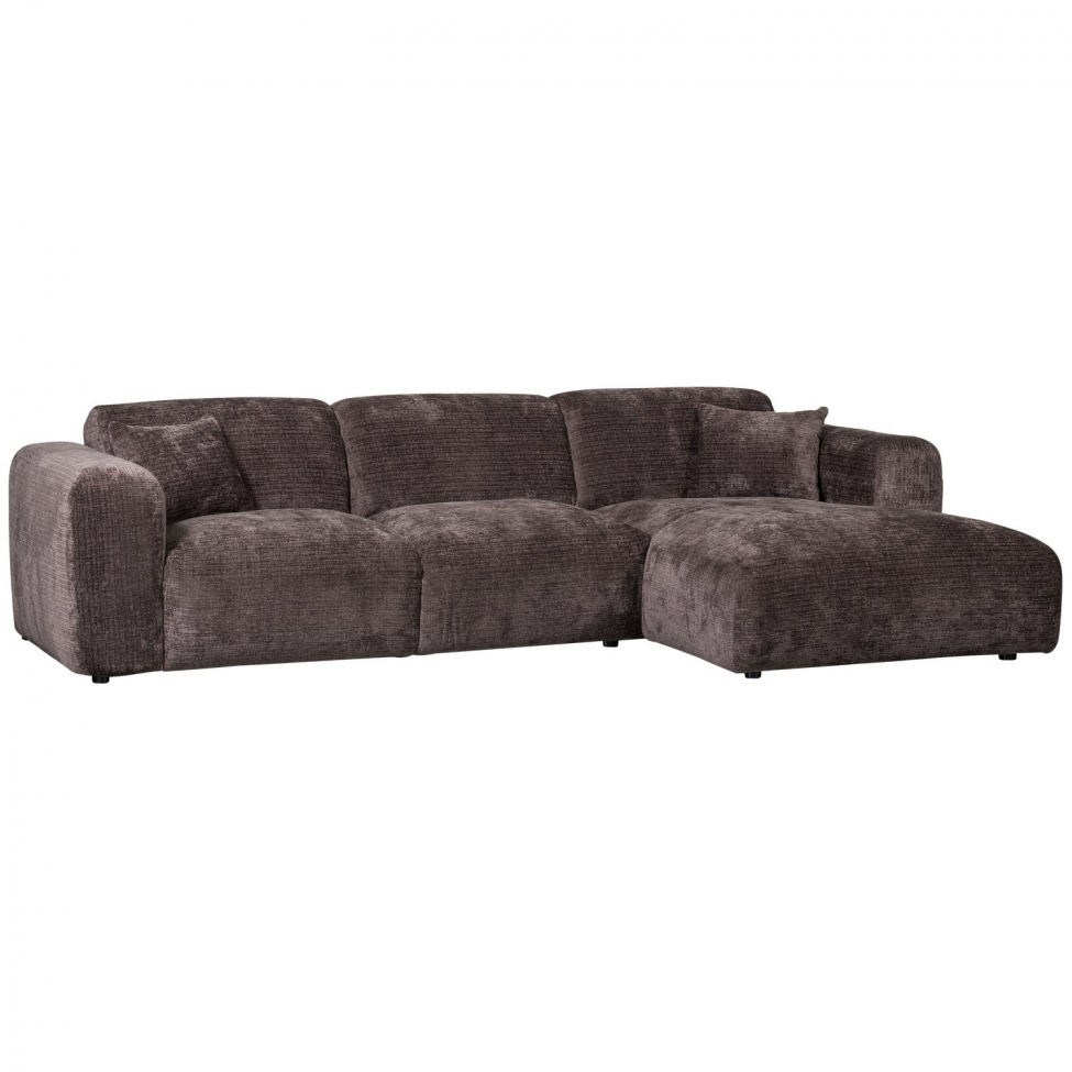 Sofá 'Cloud' 3 plazas chaise longue derecha - Marrón oscuro