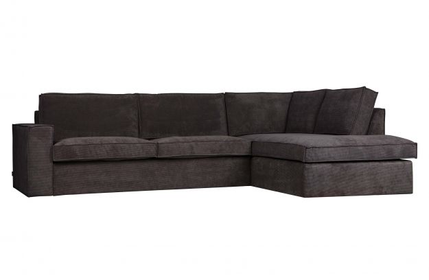 Sofá rinconera 'Thomas' - Ribete Gris oscuro