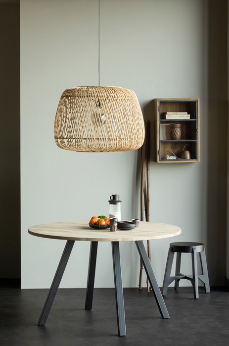 Mesa de comedor 'Tablo' Redonda 120cm - Natural/Negro