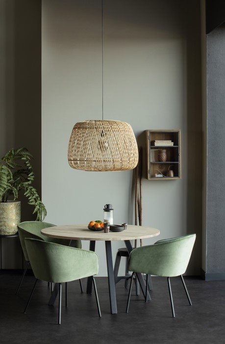 Mesa de comedor 'Tablo' Redonda 120cm - Natural/Negro