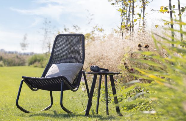 Silla mecedora 'Tom' - Negro