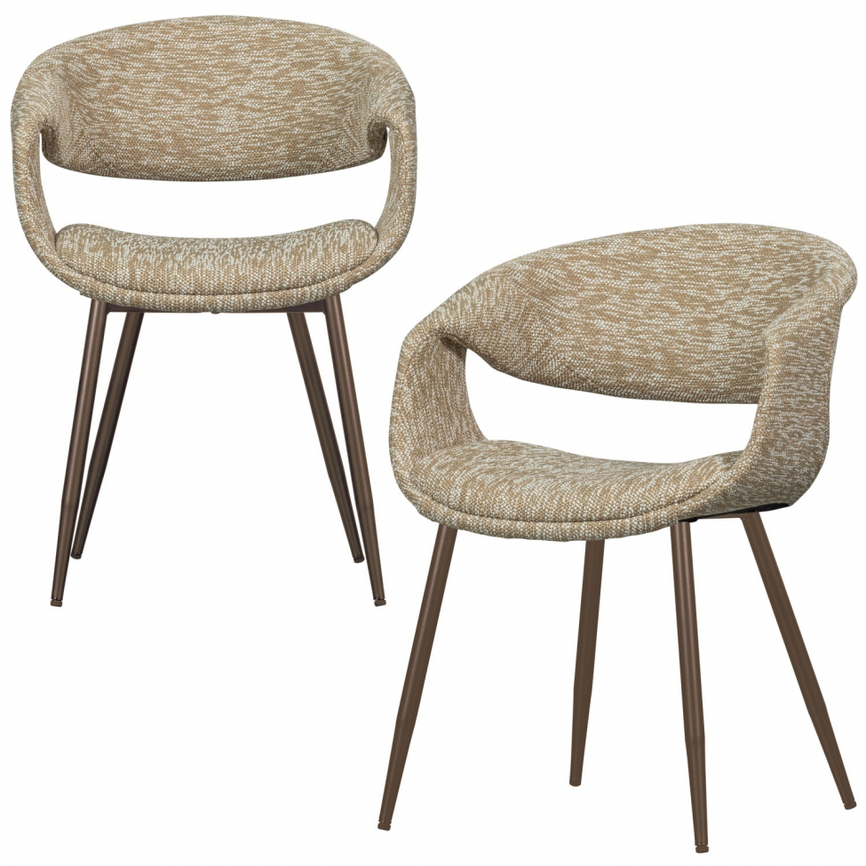 Silla de comedor 'Yossi' - Beige/Cobre