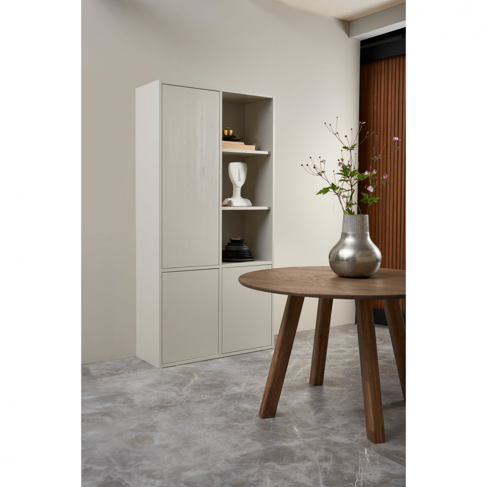 Mesa de comedor 'Tablo' 120 cm redonda - Marrón oscuro