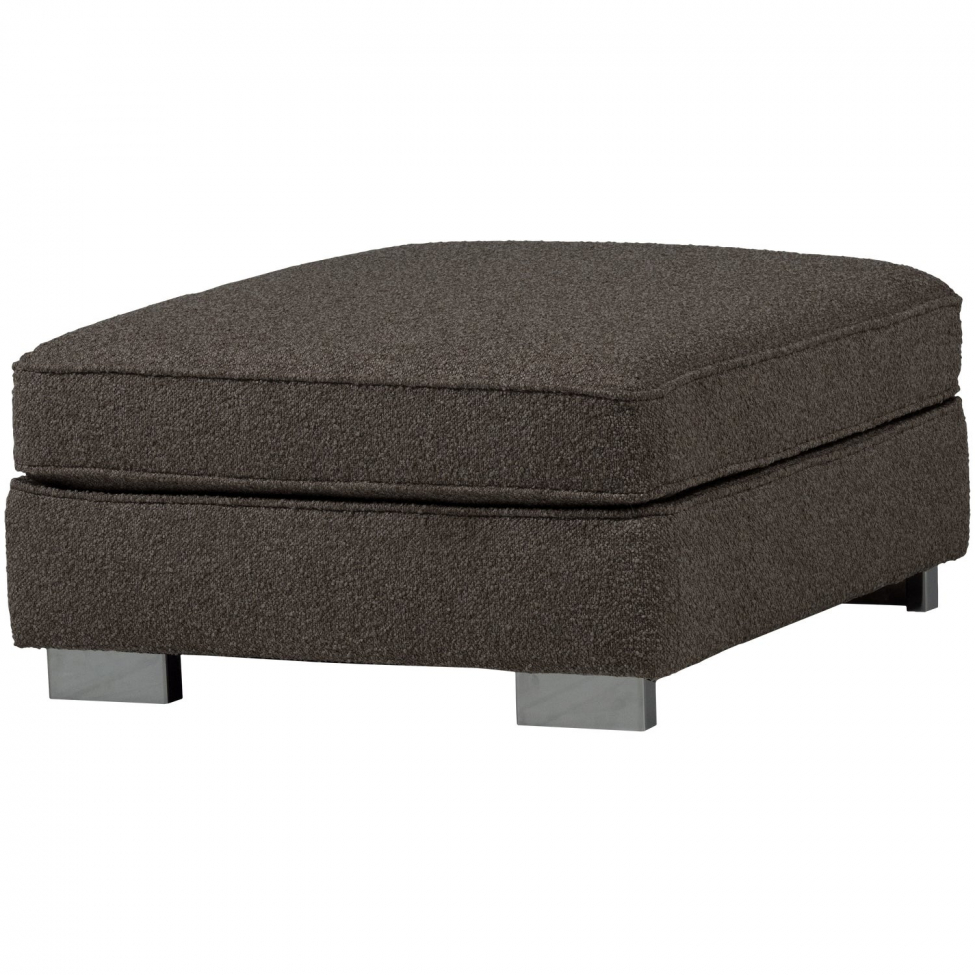 Puf 'Lazy' - Gris bouclé