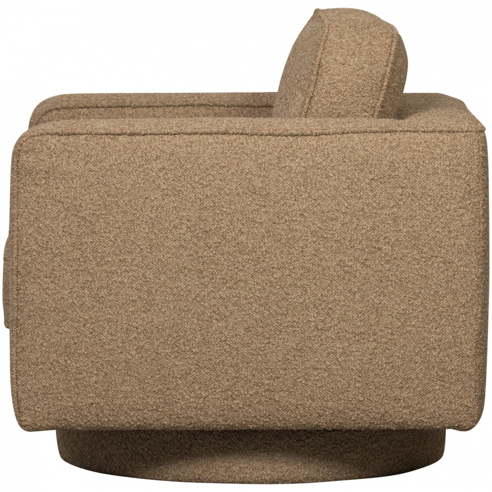 Sillón giratorio 'Lazy' - Marrón bouclé