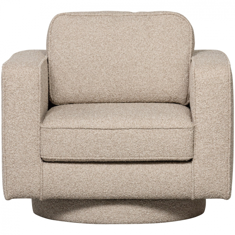 Sillón giratorio 'Lazy' - Beige bouclé