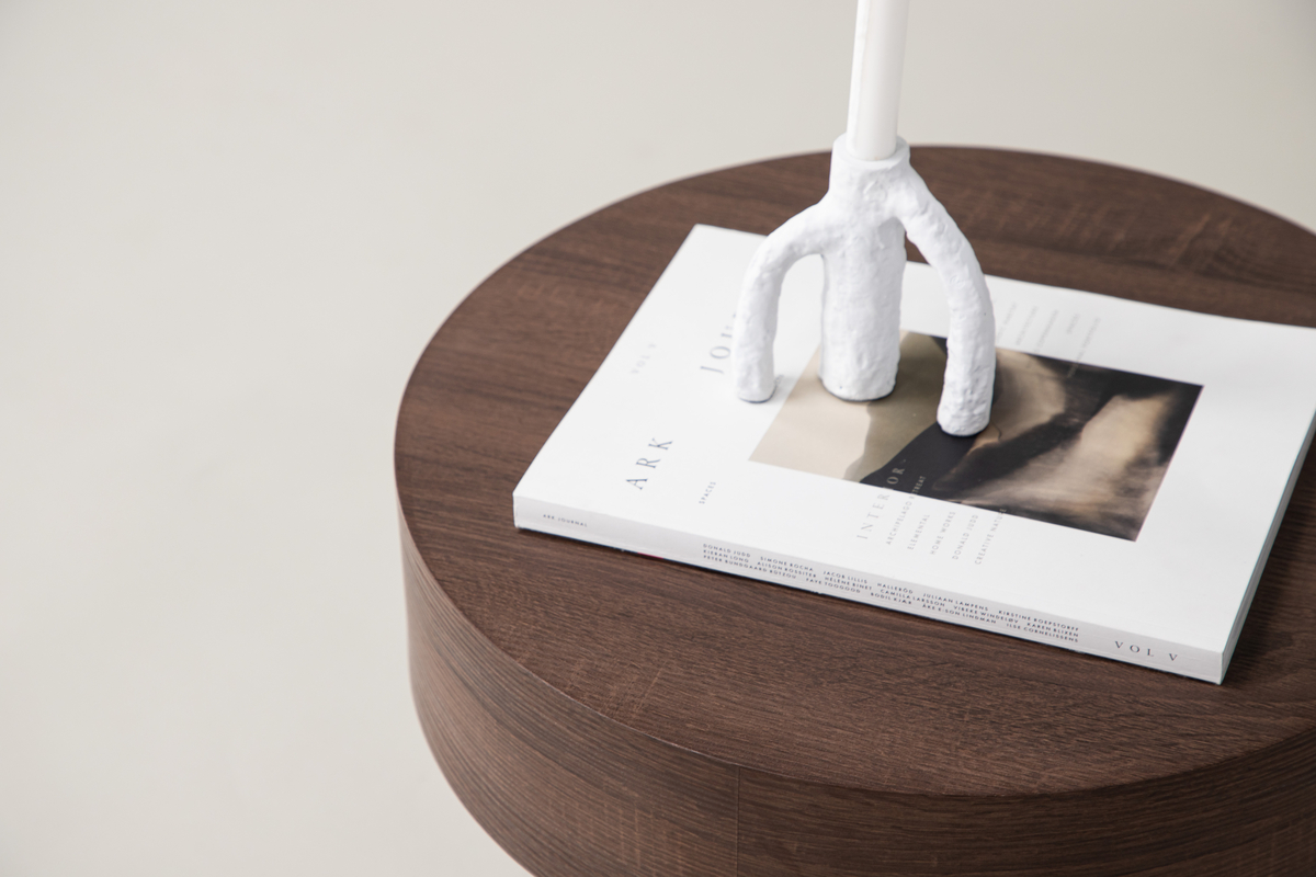 Mesa auxiliar 'Mariefred' Redonda 50cm - Marrón