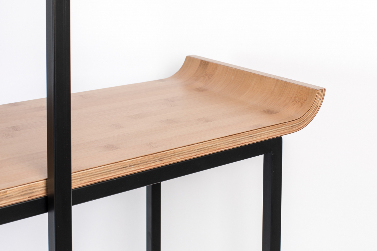 Estante 'Flodka' - Negro/Madera