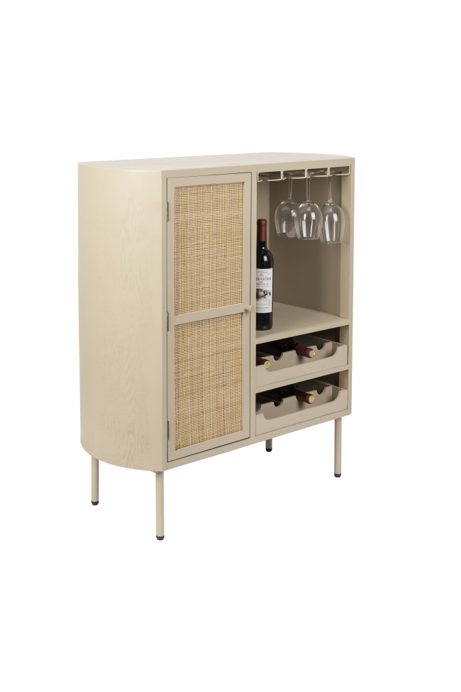 Estante de vino 'Amaya Low' - Beige