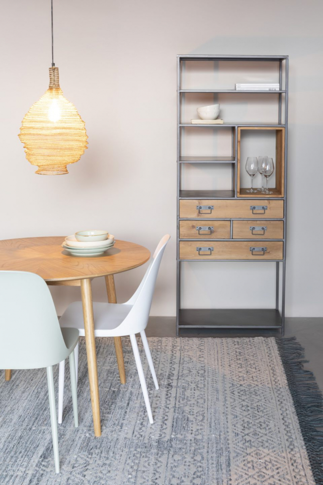 Estante 'Samuel' - Natural/Negro