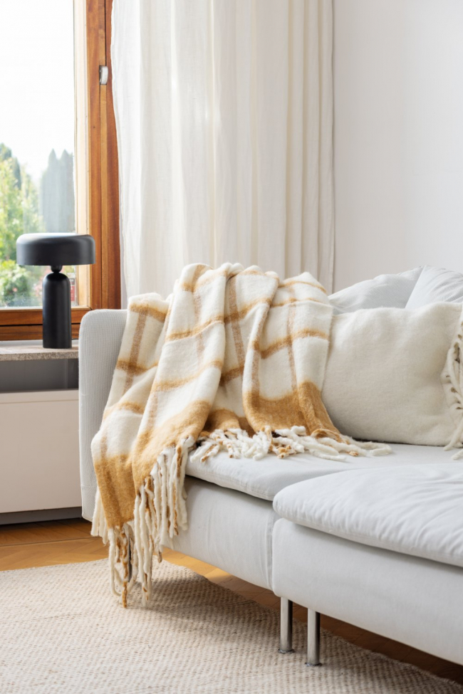 Manta 'Rachel' 130x170cm - Amarilla