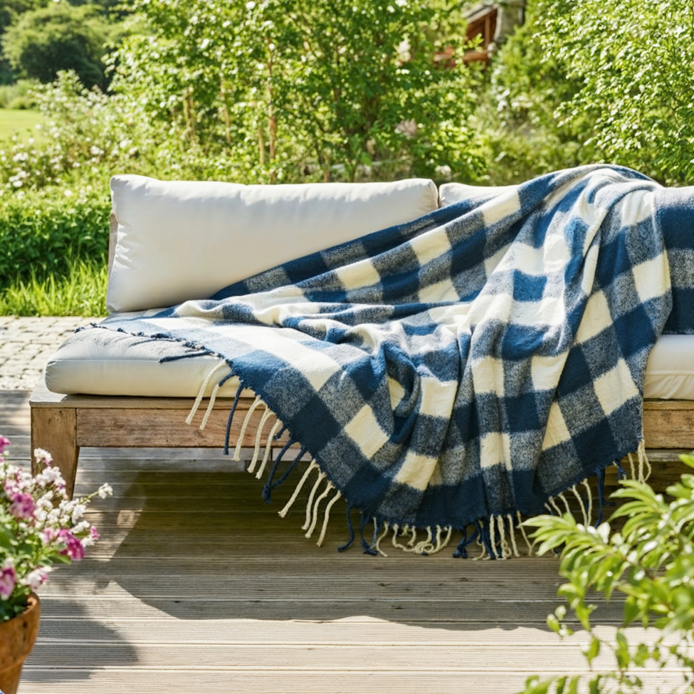 Manta 'Phoebe' 130x170cm - Azul