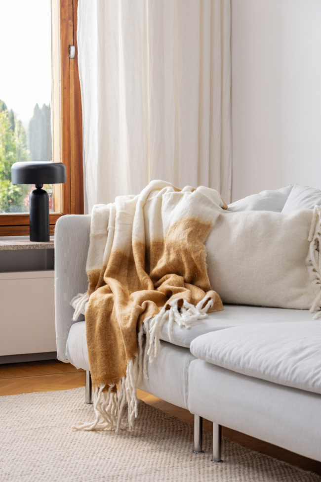 Plaid 'Carrie' 130x170cm - Amarillo