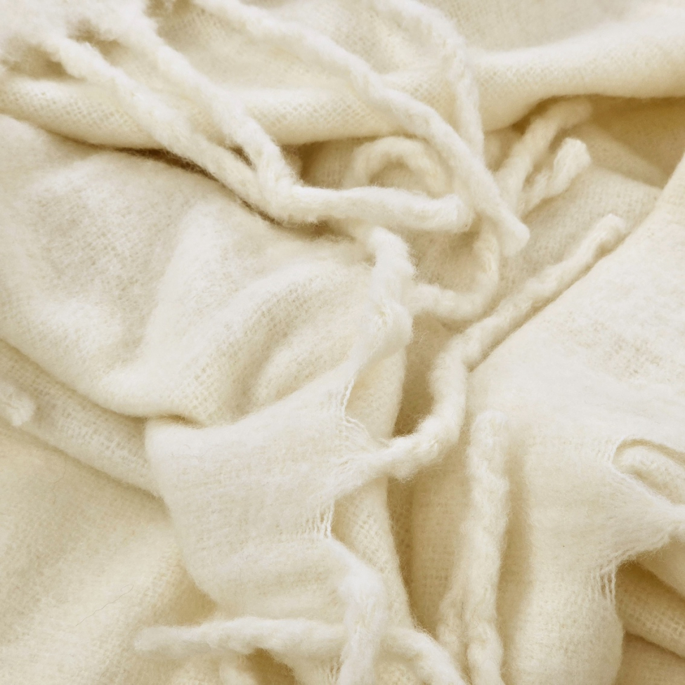 Plaid 'Samantha' 130x170cm - Blanco