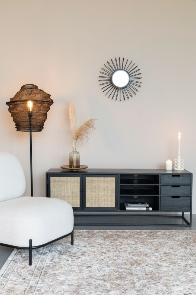 Mesa auxiliar 'Guuji' - Negro/Beige