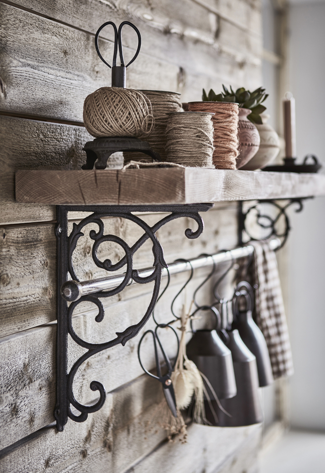 Barra con soporte 'Stanley' S - Negro/Gris