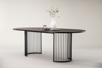 Mesa de comedor 'Hindås' 110x220cm - Negro