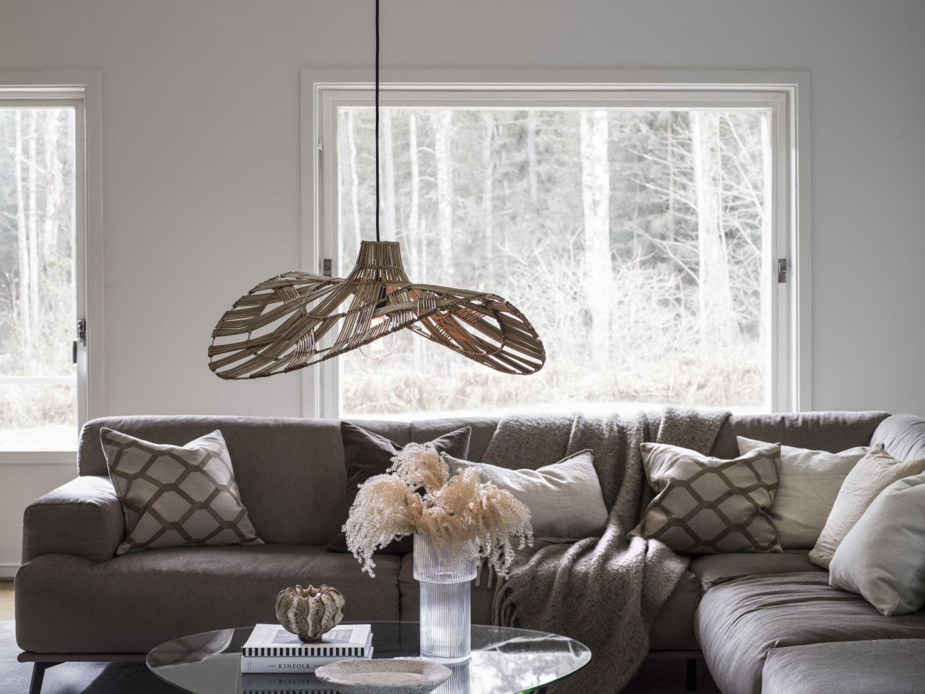 Lámpara de techo 'Wella' 81cm - Natural