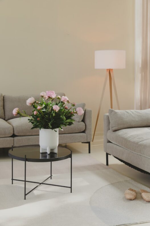 Lámpara de pie 'Tripod' - Madera/Negro