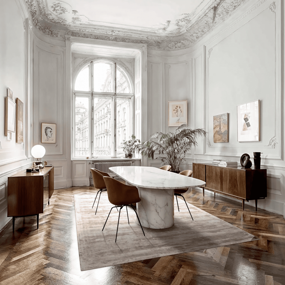 Alfombra de viscosa 'Jodhpur' 170x240cm - Gris claro/Beige