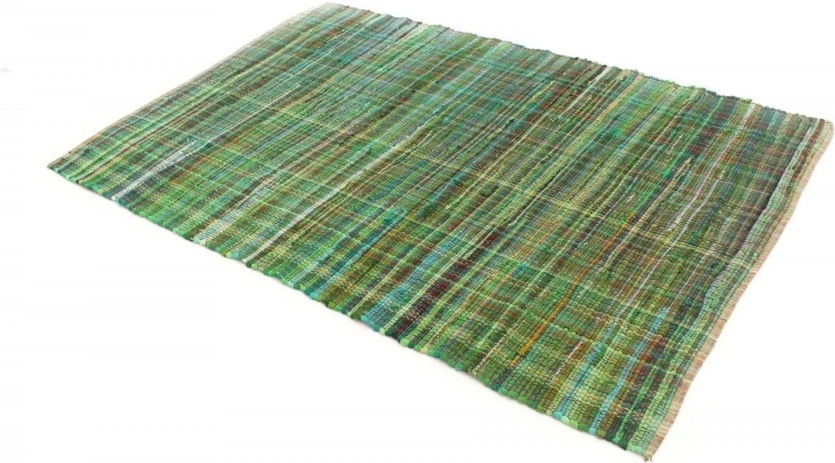 Alfombra de trapo 'Home' - Verde