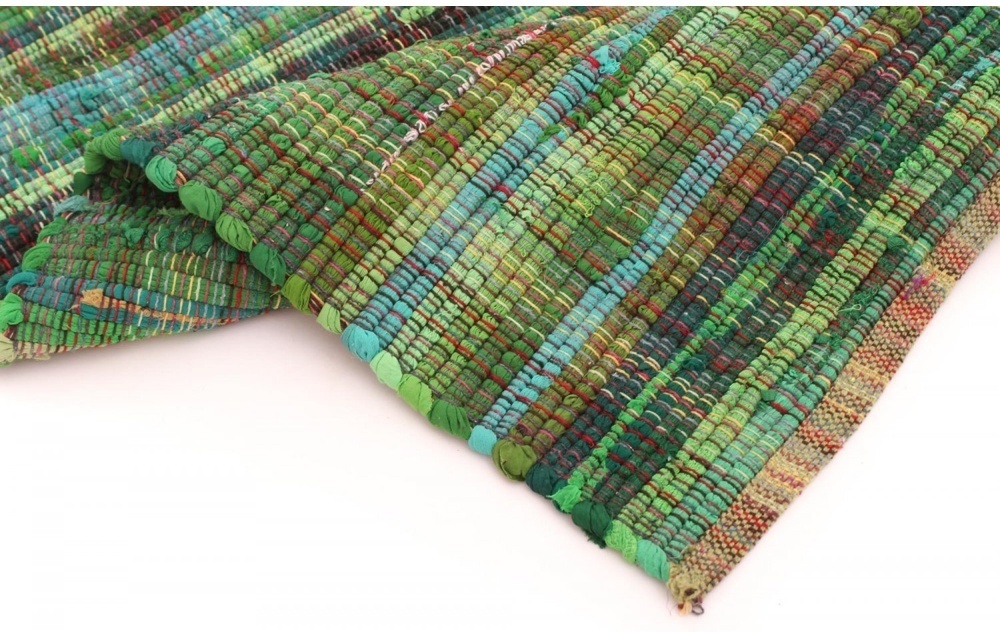 Alfombra de trapo 'Home' - Verde