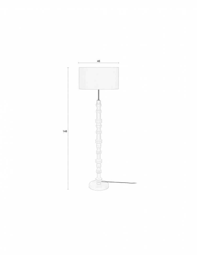 Lámpara de pie 'Totem' 46x46 - Naranja