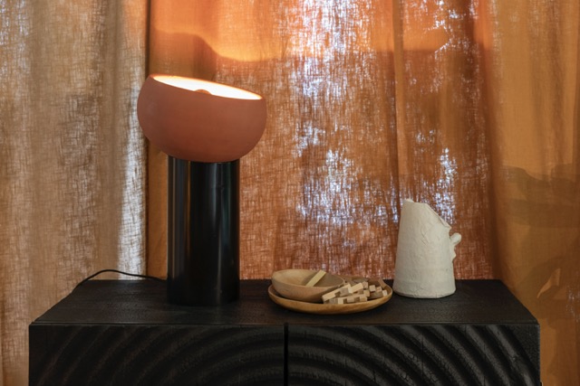 Lámpara de mesa 'Sahra' 26x26 - Rojo