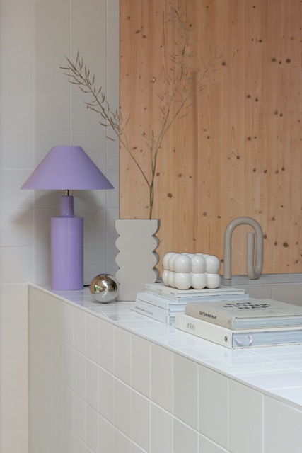 Lámpara de mesa 'Wonders' 35x35 - Púrpura