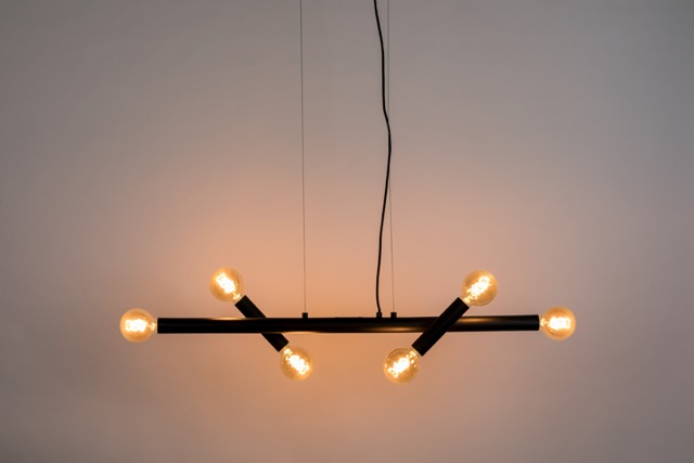 Lámpara de techo 'Hawk' 17x124 - Negro