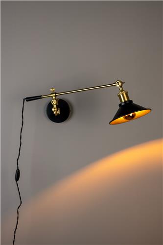 Aplique de pared 'Penelope' - Negro