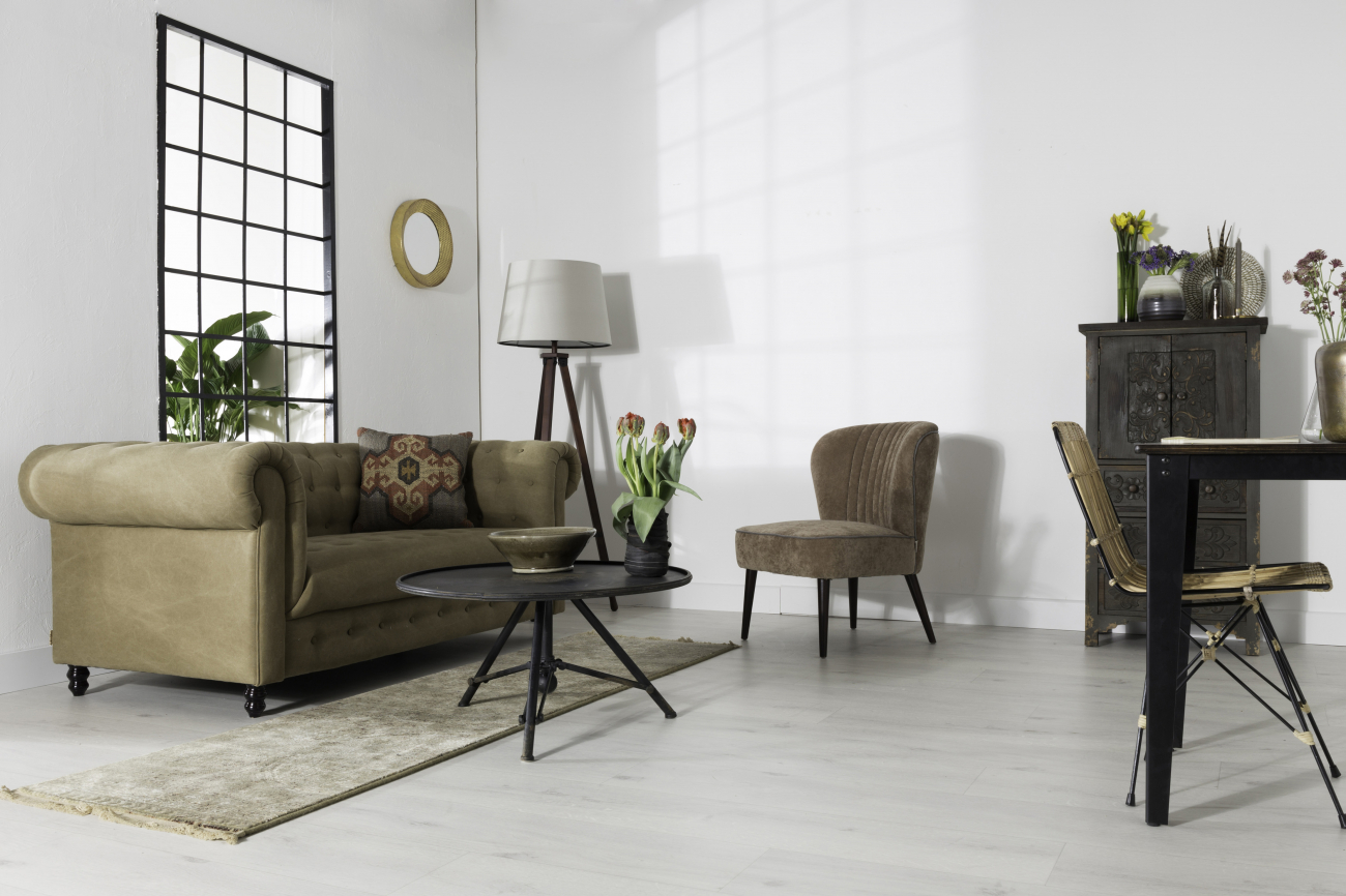 Alfombra 'Shisa' 67x245 - Bosque/Beige