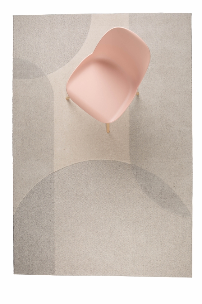 Alfombra de lana 'Dream' 160x230cm - Natural/Gris