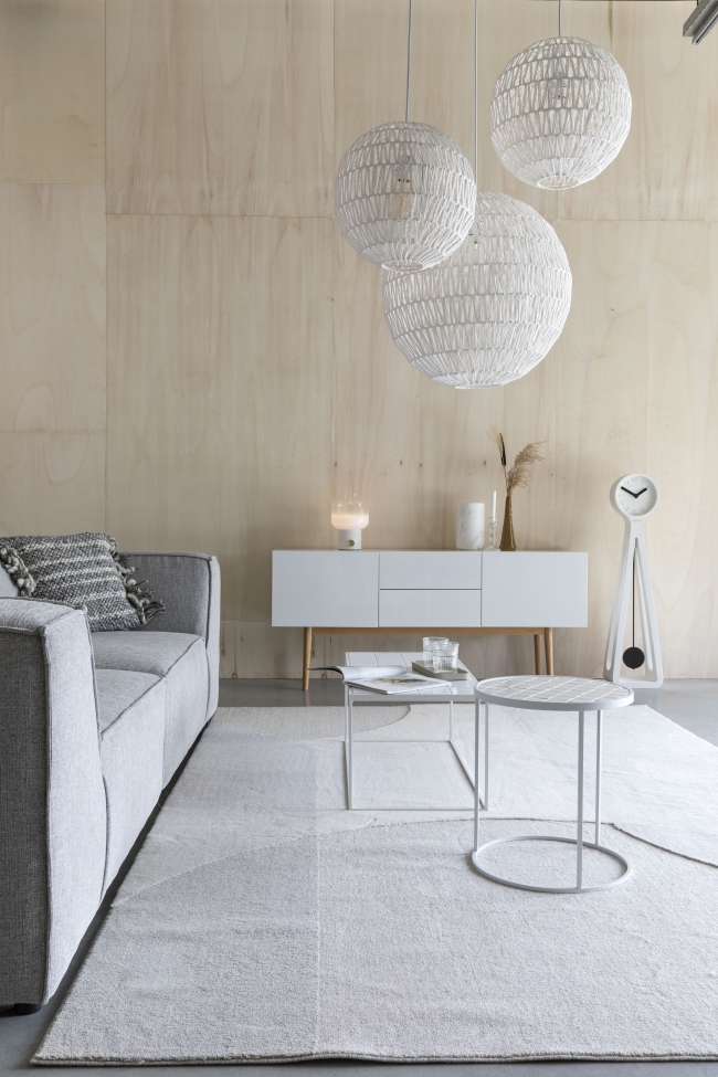 Alfombra de lana 'Dream' 200x300cm - Natural/Gris