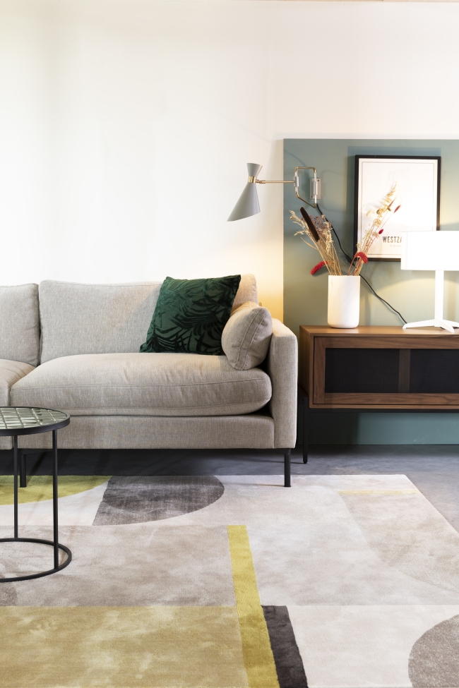 Alfombra 'Hilton' 160x230cm - Gris/Amarillo