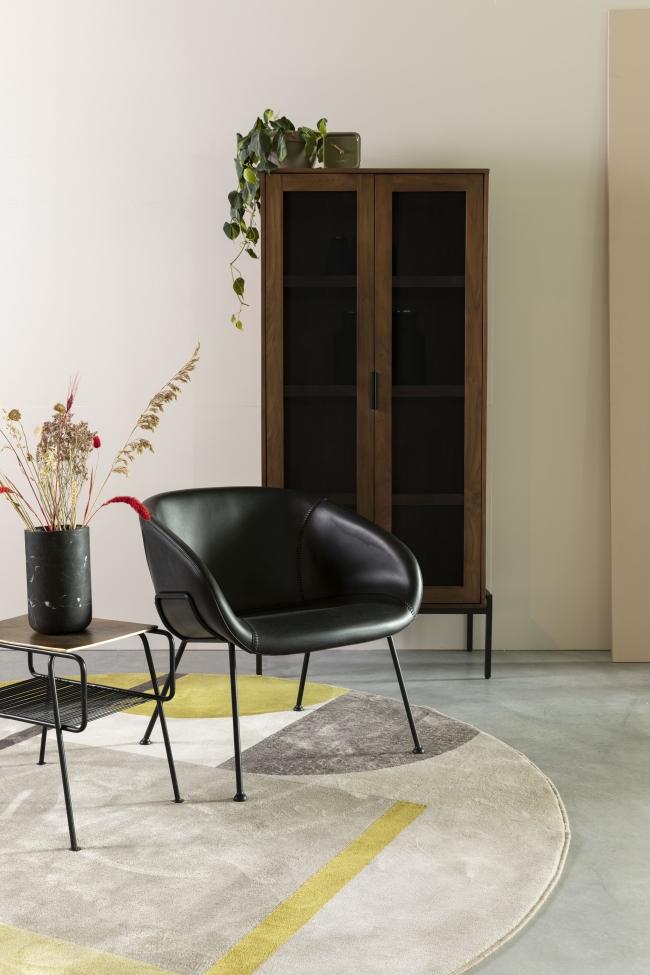 Alfombra 'Hilton' 240cm - Gris/Amarillo