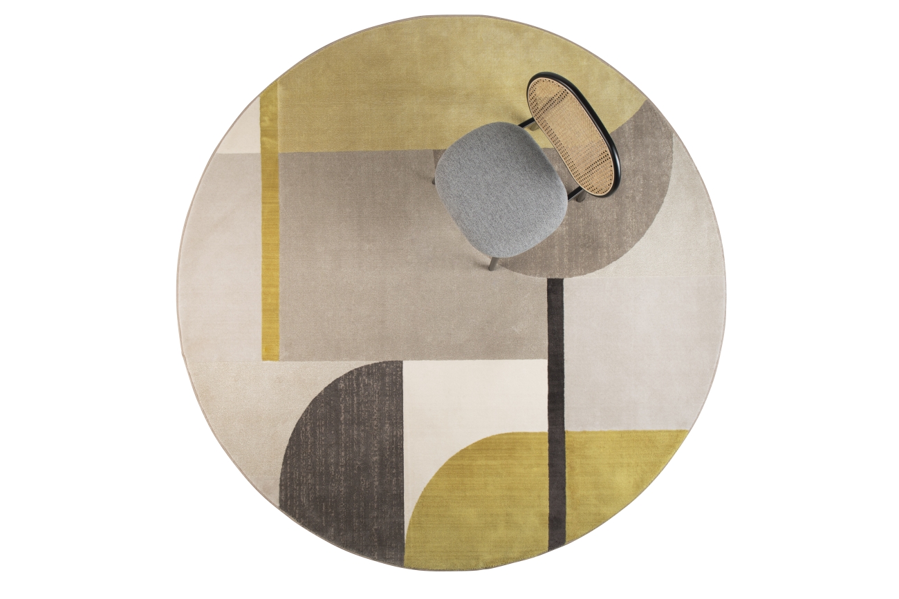 Alfombra 'Hilton' 240cm - Gris/Amarillo